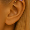 F136 Titanium Heart-Shaped Hoop Ring–Hypoallergenic Piercing Jewelry for Cartilage&Helix