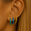 F136 Titanium Gold-Plated Teardrop Clicker – Hypoallergenic Nose & Cartilage Ring