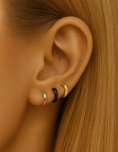 F136 Titanium Seamless Hoop Earrings–Hypoallergenic Unisex Sleeper Rings