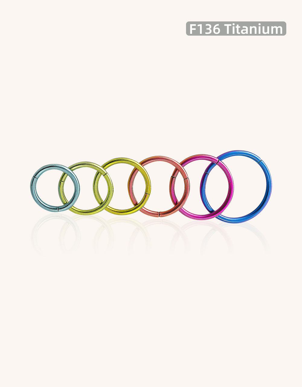 F136 Titanium Seamless Hoop Ring – For Ear, Nose, Septum & Lip Piercings
