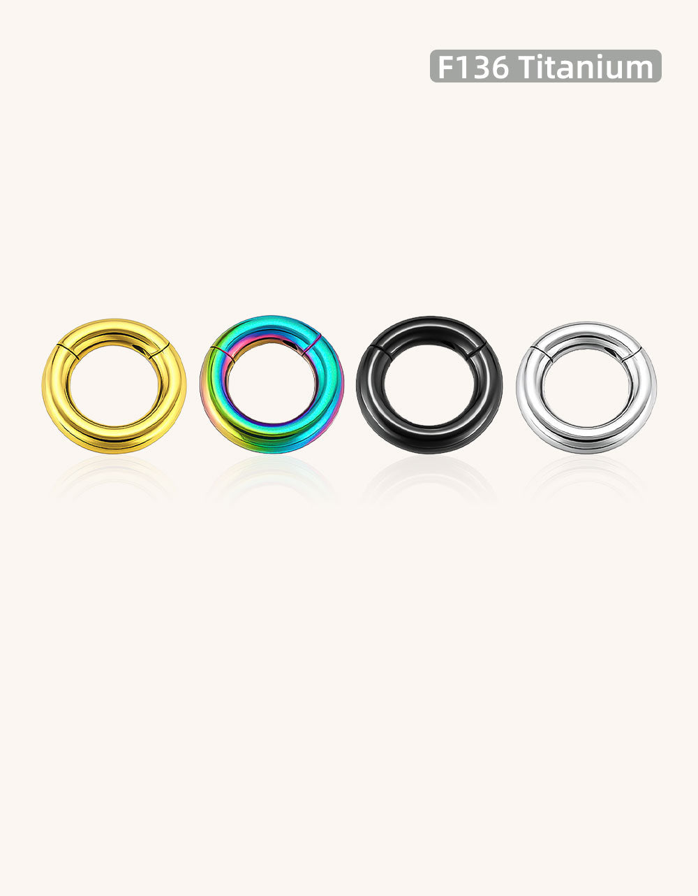 Thick Gauge Titanium Seamless Ring – Large Size Universal Piercing Hoop