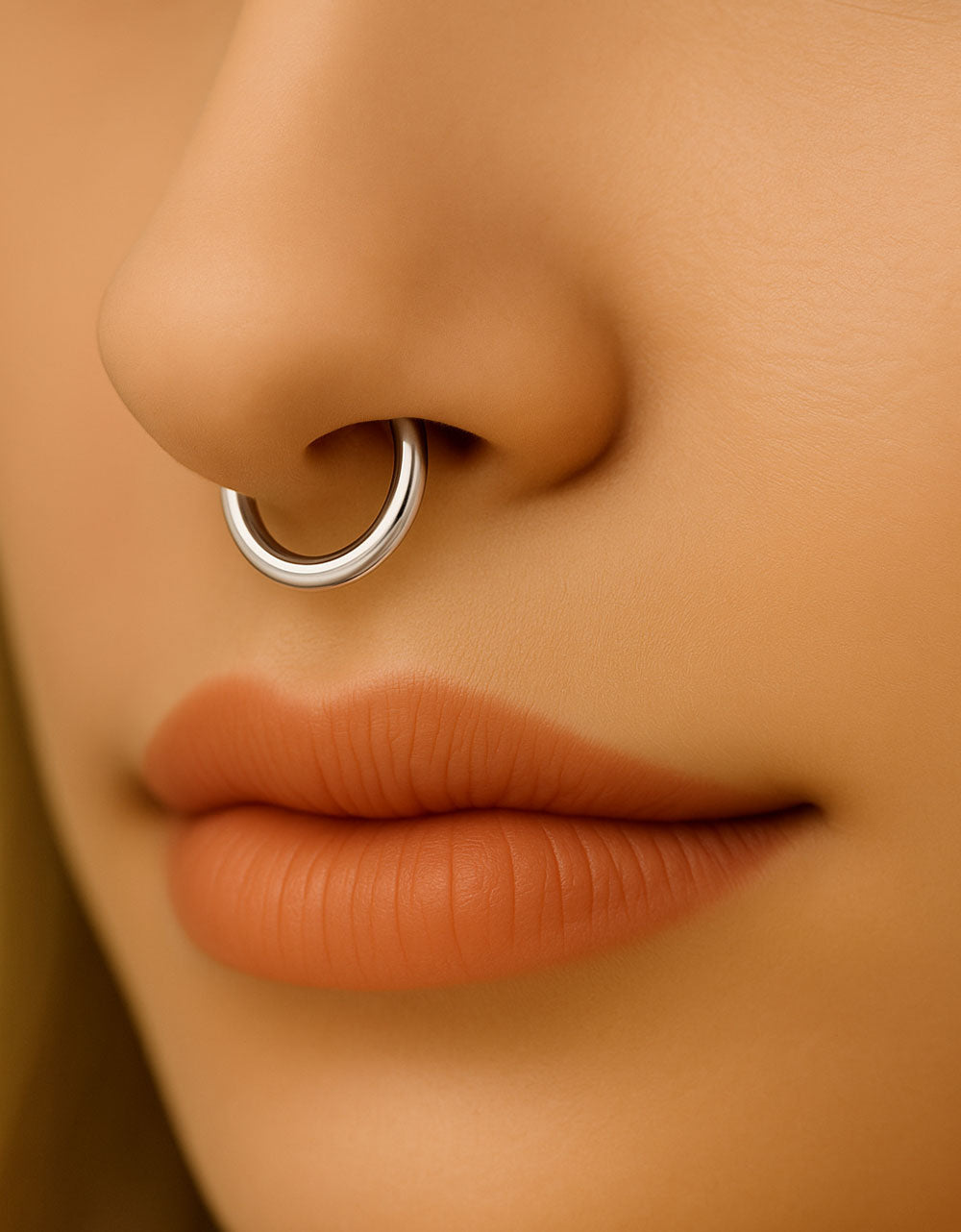 Thick Gauge Titanium Seamless Ring – Large Size Universal Piercing Hoop