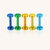 F136 Titanium Flat Back Disc Stud–Internally Threaded Piercing Jewelry for Ear,Cartilage,Lip Sleep-Friendly&Hypoallergenic