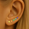 F136 Titanium Flat Back Disc Stud–Internally Threaded Piercing Jewelry for Ear,Cartilage,Lip Sleep-Friendly&Hypoallergenic