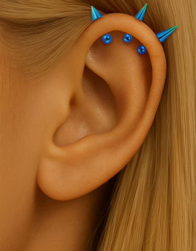 F136 Titanium Punk Devil Spike Stud – Hypoallergenic Ear&Cartilage Piercing