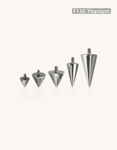 Accessories 16G/14G Internal Thread Triangle Cone Labret Jewelry Top