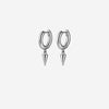 F136 Titanium D-Shaped Punk Spike Hoop–Straight Bar Hypoallergenic Earring for Cartilage,Helix or Lobe