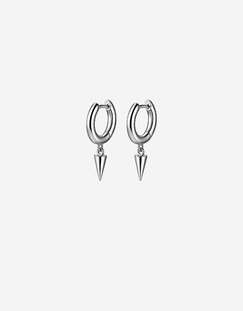 F136 Titanium D-Shaped Punk Spike Hoop–Straight Bar Hypoallergenic Earring for Cartilage,Helix or Lobe