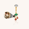 Factory Direct Cherry Belly Button Ring Personalized Micro Projection Piercing Jewelry
