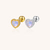 Opal Cartilage Stud 16G Internally Threaded Flat Back Helix Piercing