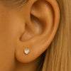 Opal Cartilage Stud 16G Internally Threaded Flat Back Helix Piercing