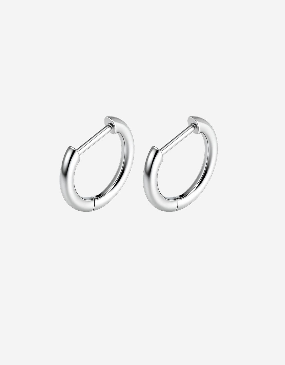 F136 Titanium D-Shaped Straight Bar Earring – Hypoallergenic Minimal Design