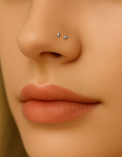 F136 Titanium Internally Threaded Punk Devil Spike Horseshoe Ring–Hypoallergenic Lip,Ear&Nose Jewelry