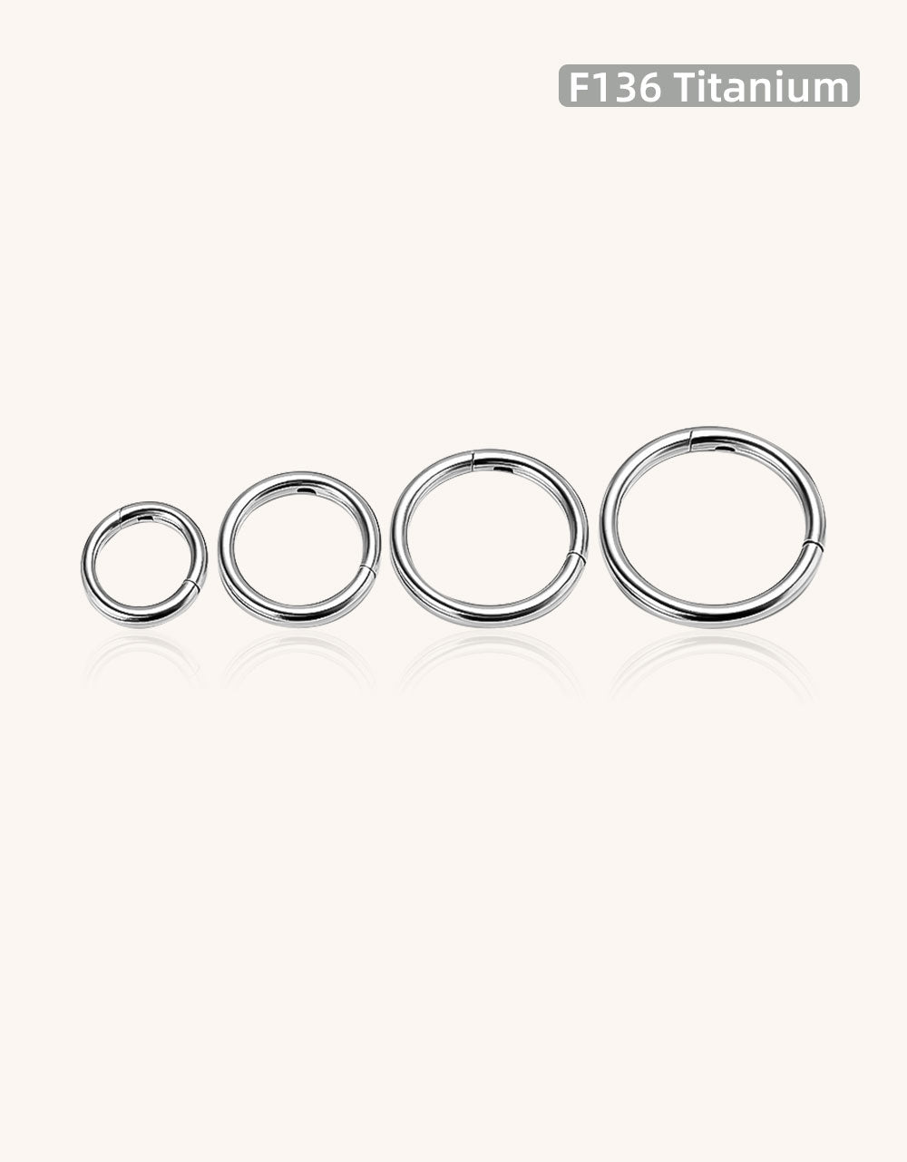 F136 Titanium Seamless Lip Ring – Hypoallergenic Closed Hoop for Piercings