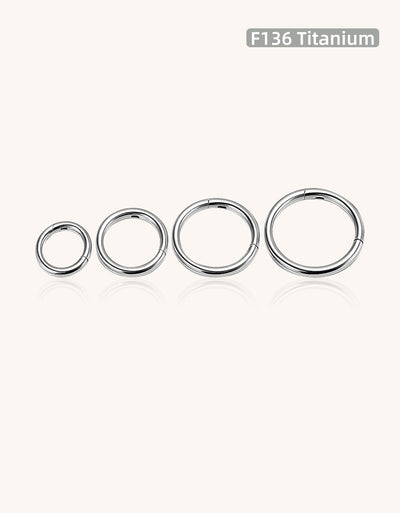 F136 Titanium Seamless Lip Ring – Hypoallergenic Closed Hoop for Piercings