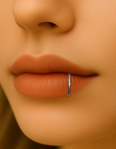 F136 Titanium Seamless Lip Ring – Hypoallergenic Closed Hoop for Piercings