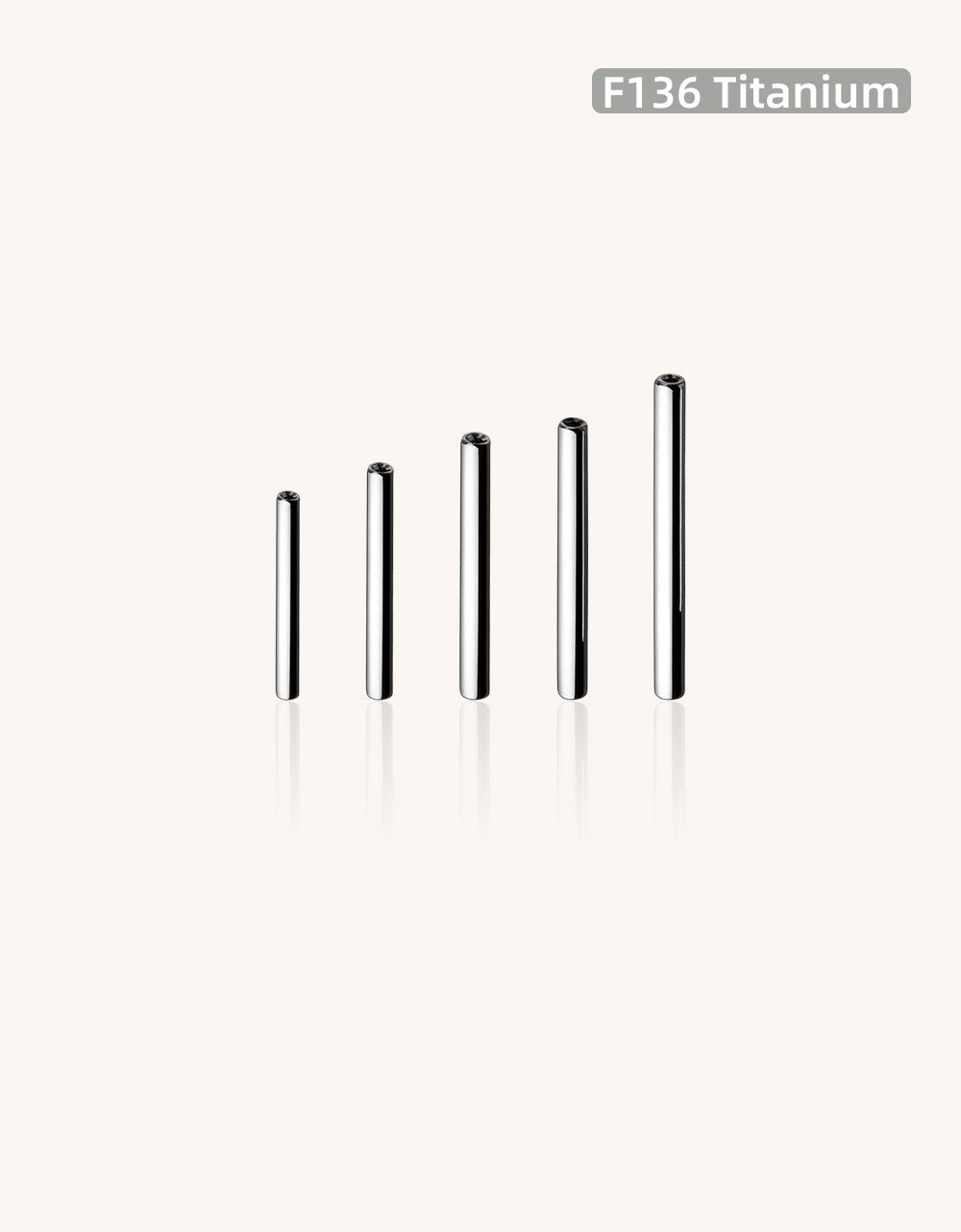 ASTM F136 Titanium Labret Studs – Internally Threaded Piercing Jewelry for Nose, Lip, Eyebrow