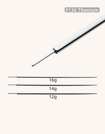 ASTM F136 Titanium High Polished PreSterile Push In Piercing Needles