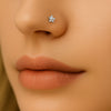 Implant Grade Titanium Nose Piercing with Cubic Zirconia