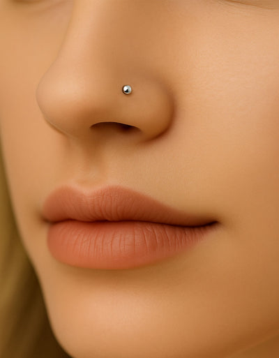 F136 Implant-Grade Titanium Nose Piercing Stud